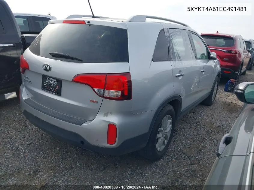 2014 Kia Sorento Lx VIN: 5XYKT4A61EG491481 Lot: 40020369