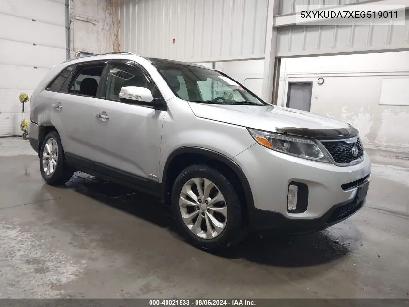 2014 Kia Sorento Ex V6 VIN: 5XYKUDA7XEG519011 Lot: 40021533