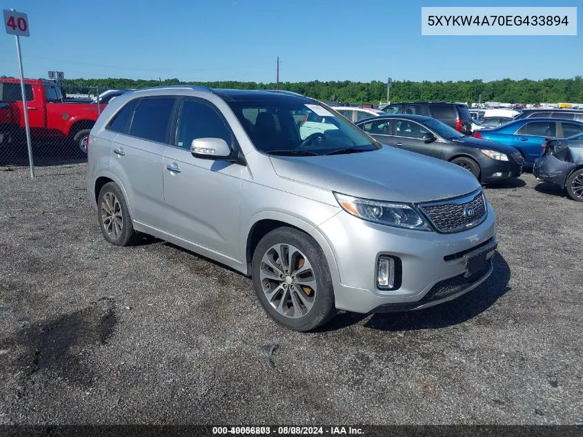 2014 Kia Sorento Sx VIN: 5XYKW4A70EG433894 Lot: 40056803