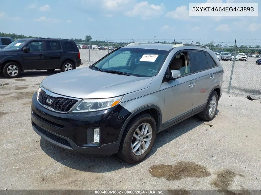 5XYKT4A64EG443893 2014 Kia Sorento Lx