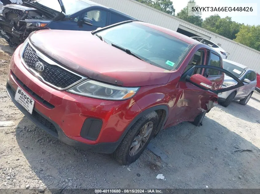 2014 Kia Sorento Lx VIN: 5XYKT3A66EG448426 Lot: 40110680