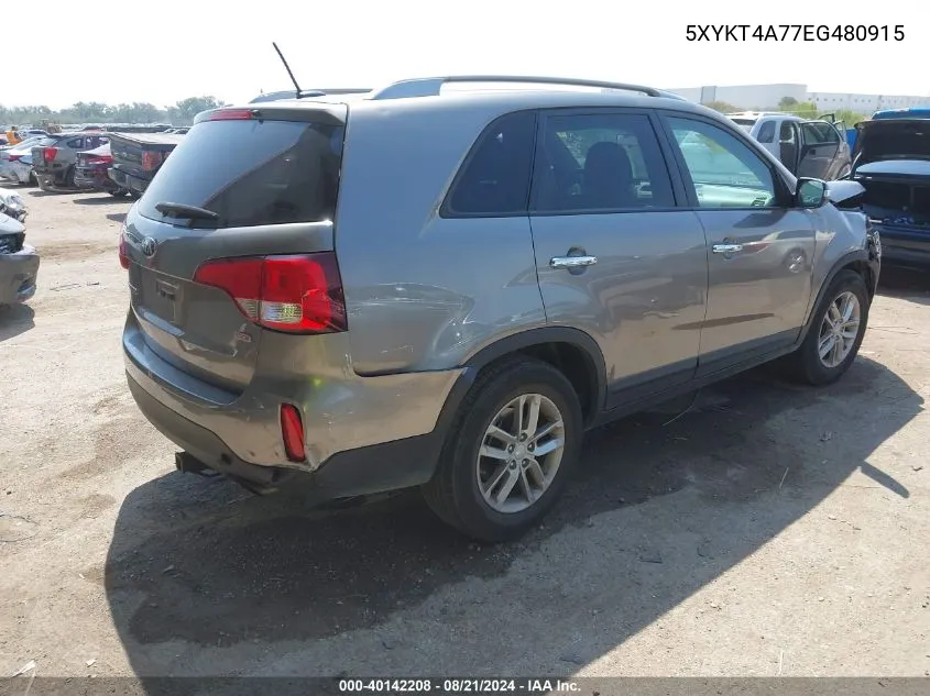 2014 Kia Sorento Lx VIN: 5XYKT4A77EG480915 Lot: 40142208