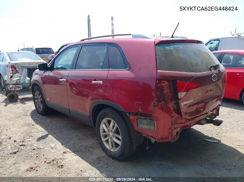 5XYKTCA62EG448424 2014 Kia Sorento Lx