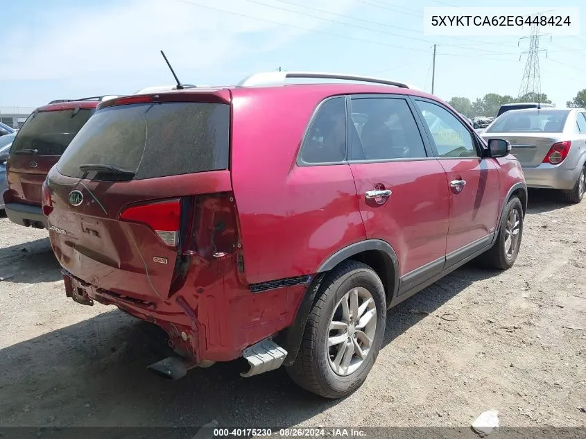 5XYKTCA62EG448424 2014 Kia Sorento Lx