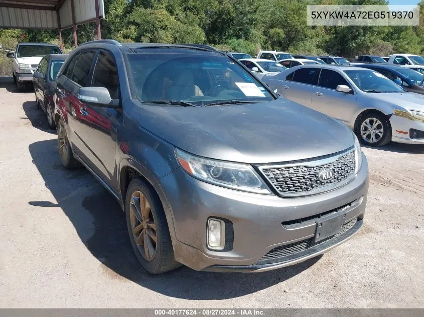 2014 Kia Sorento Limited V6 VIN: 5XYKW4A72EG519370 Lot: 40177624