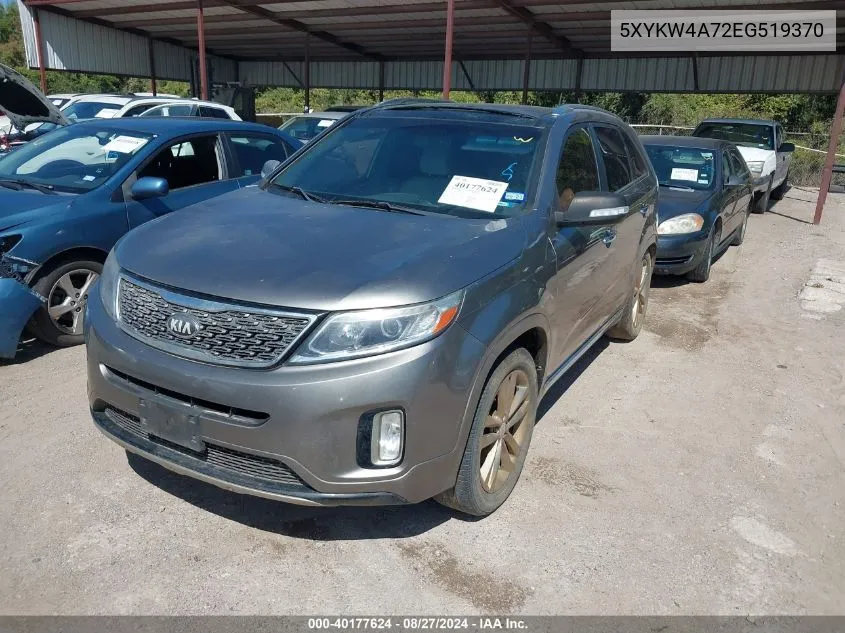 2014 Kia Sorento Limited V6 VIN: 5XYKW4A72EG519370 Lot: 40177624