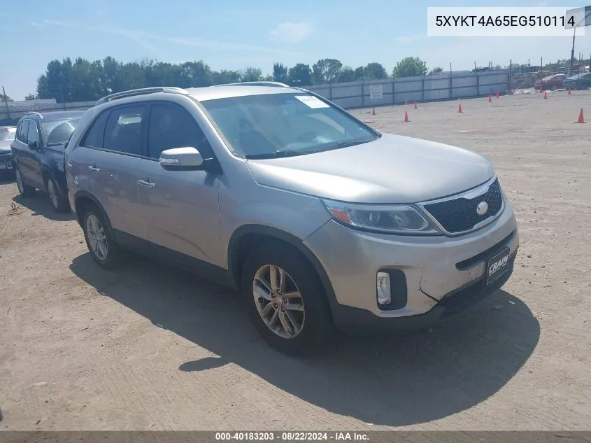 5XYKT4A65EG510114 2014 Kia Sorento Lx