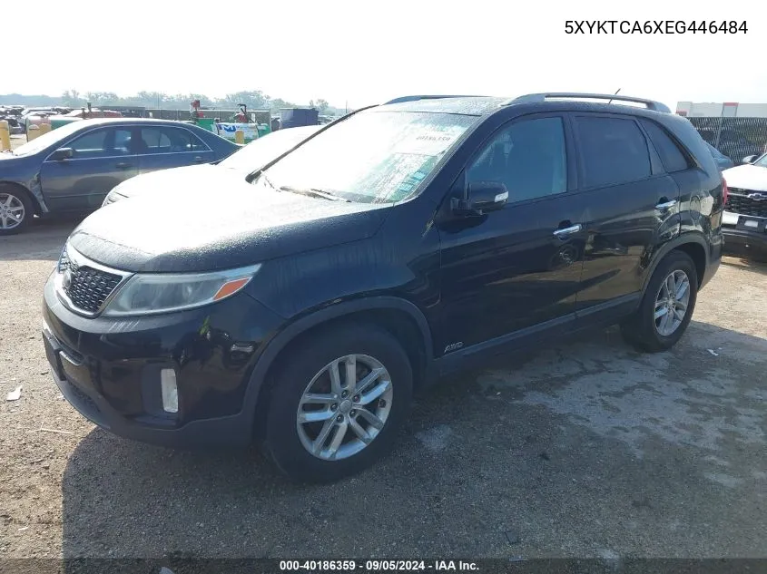 2014 Kia Sorento Lx VIN: 5XYKTCA6XEG446484 Lot: 40186359