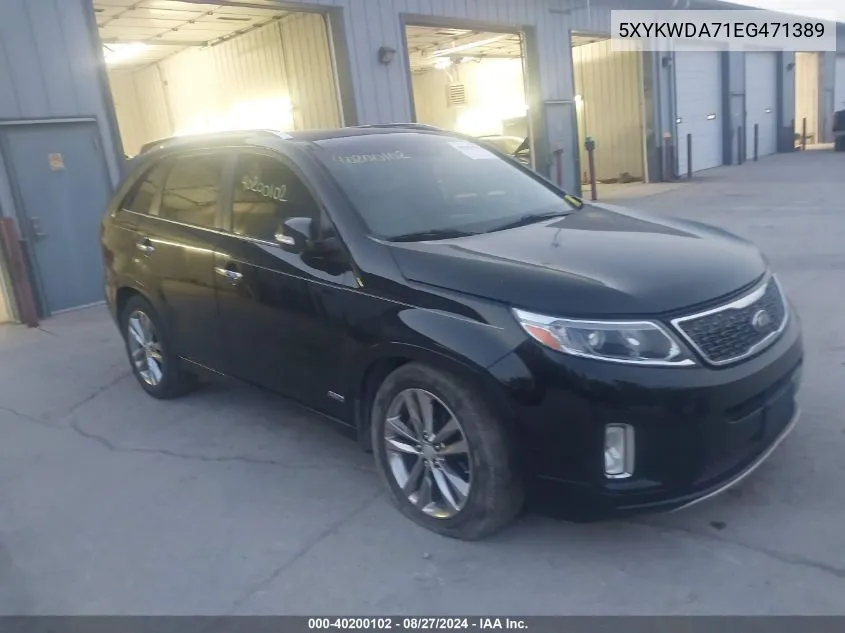 2014 Kia Sorento Limited V6 VIN: 5XYKWDA71EG471389 Lot: 40200102