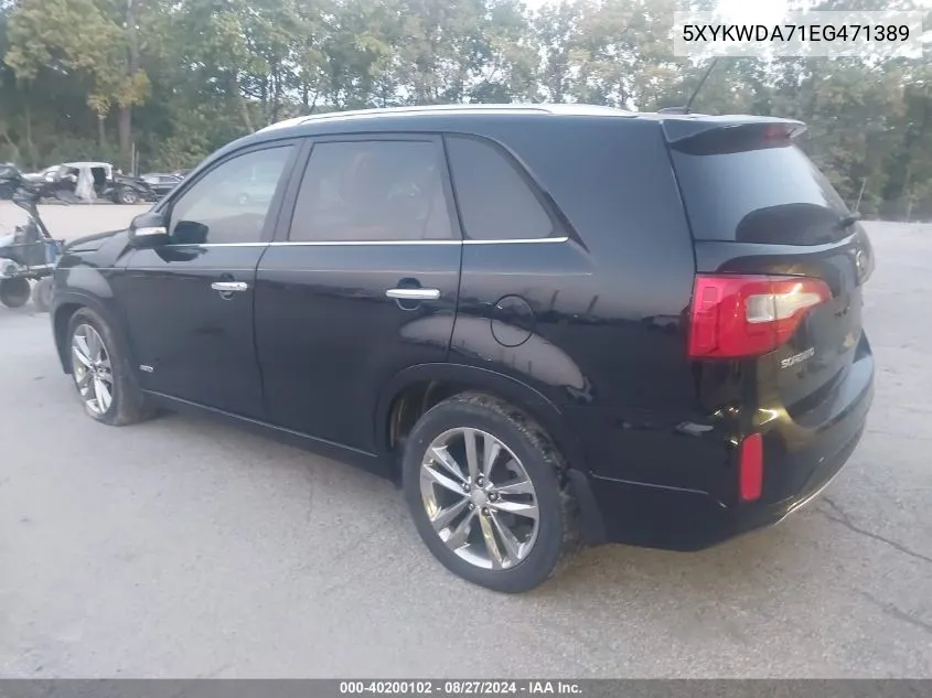 2014 Kia Sorento Limited V6 VIN: 5XYKWDA71EG471389 Lot: 40200102