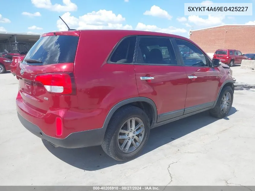 2014 Kia Sorento Lx VIN: 5XYKT4A69EG425227 Lot: 40205910