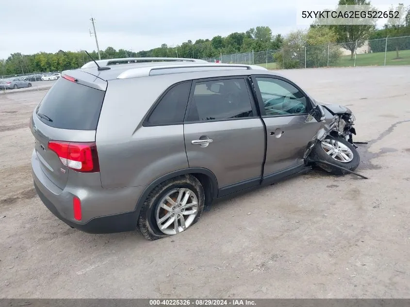 5XYKTCA62EG522652 2014 Kia Sorento Lx