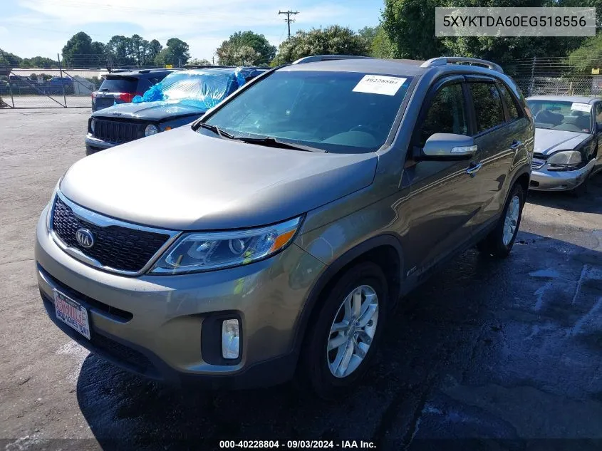 2014 Kia Sorento Lx VIN: 5XYKTDA60EG518556 Lot: 40228804