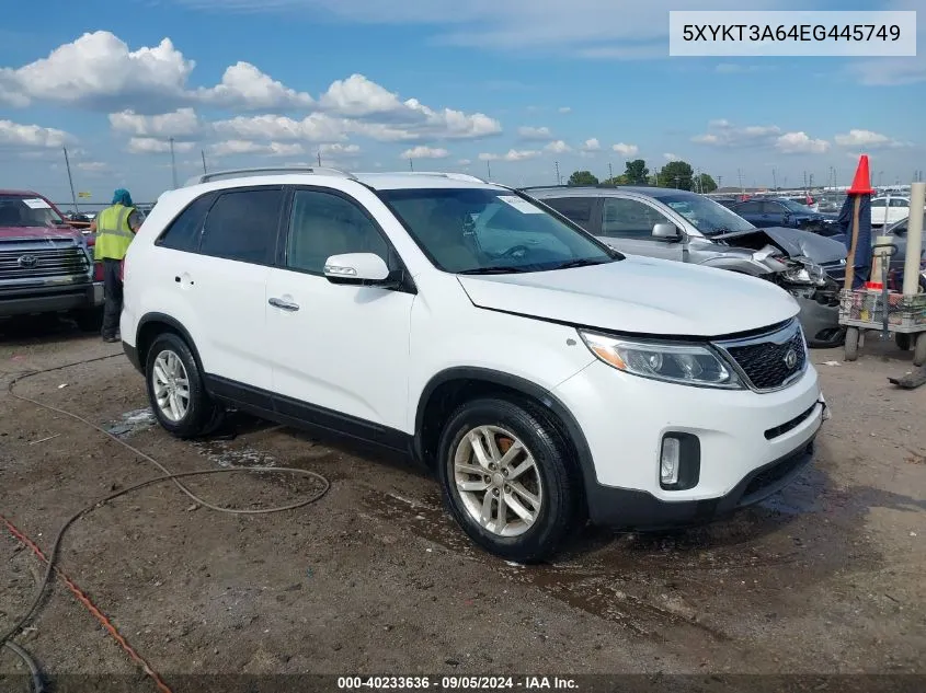 2014 Kia Sorento Lx VIN: 5XYKT3A64EG445749 Lot: 40233636