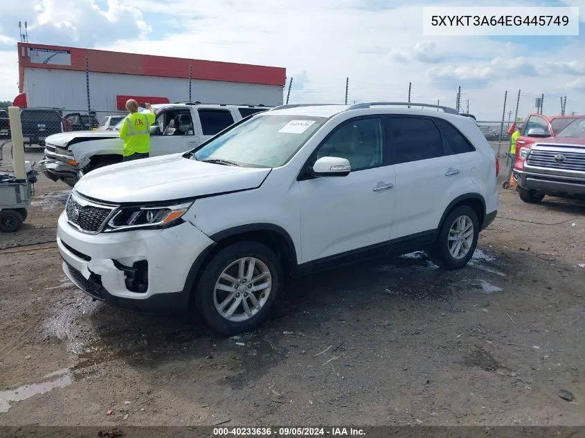 5XYKT3A64EG445749 2014 Kia Sorento Lx