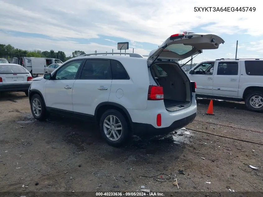 5XYKT3A64EG445749 2014 Kia Sorento Lx