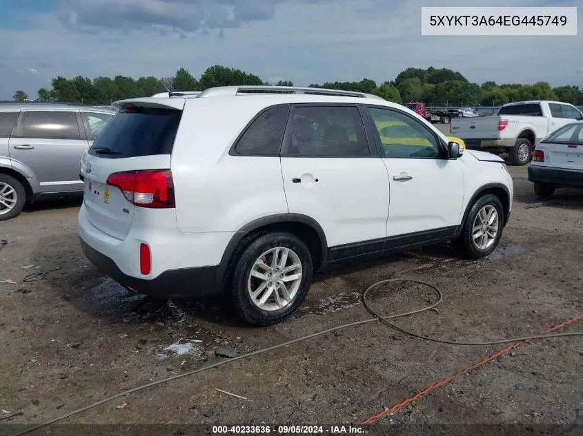 5XYKT3A64EG445749 2014 Kia Sorento Lx