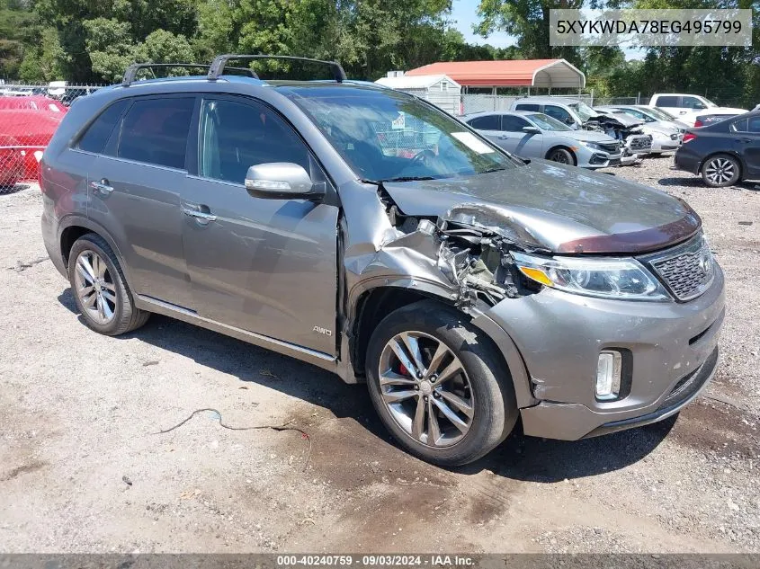 2014 Kia Sorento Limited V6 VIN: 5XYKWDA78EG495799 Lot: 40240759