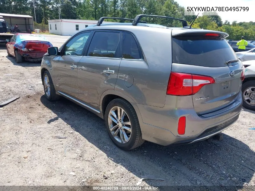 2014 Kia Sorento Limited V6 VIN: 5XYKWDA78EG495799 Lot: 40240759