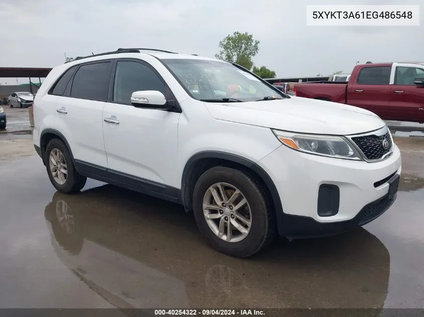 2014 Kia Sorento Lx VIN: 5XYKT3A61EG486548 Lot: 40254322