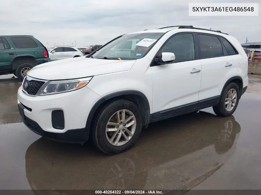 5XYKT3A61EG486548 2014 Kia Sorento Lx