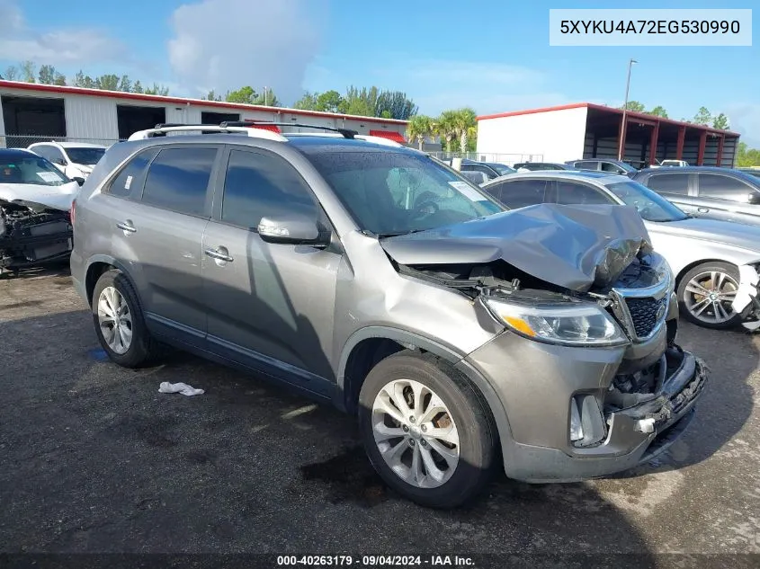 2014 Kia Sorento Ex VIN: 5XYKU4A72EG530990 Lot: 40263179