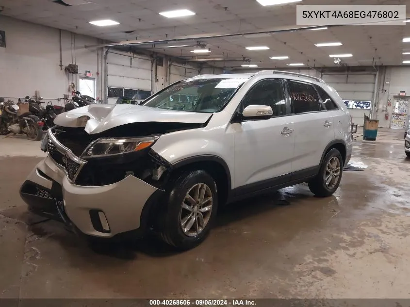 5XYKT4A68EG476802 2014 Kia Sorento Lx