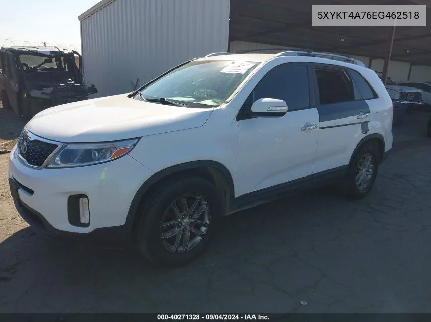 5XYKT4A76EG462518 2014 Kia Sorento Lx V6