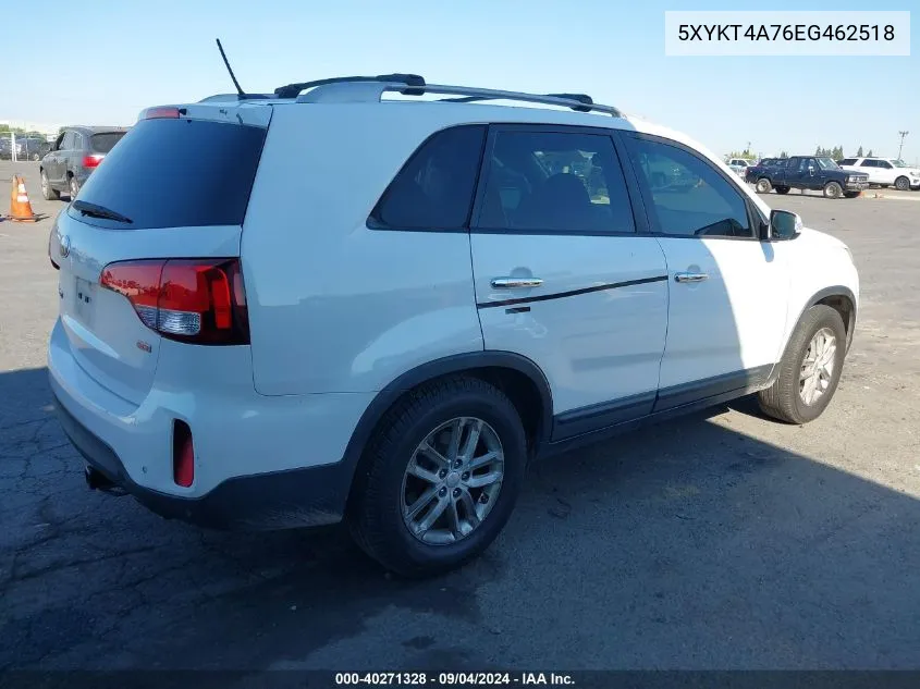 5XYKT4A76EG462518 2014 Kia Sorento Lx V6