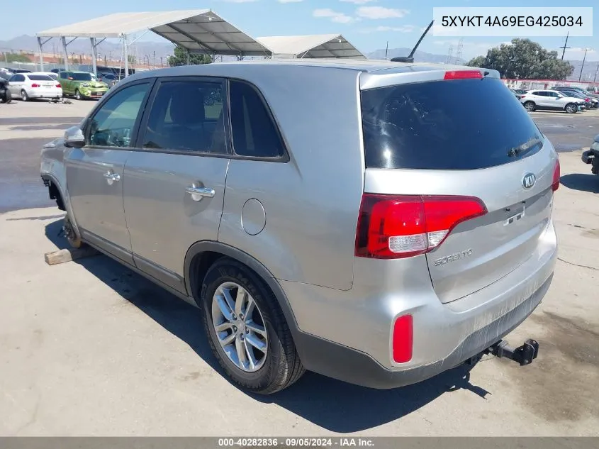 2014 Kia Sorento Lx VIN: 5XYKT4A69EG425034 Lot: 40282836