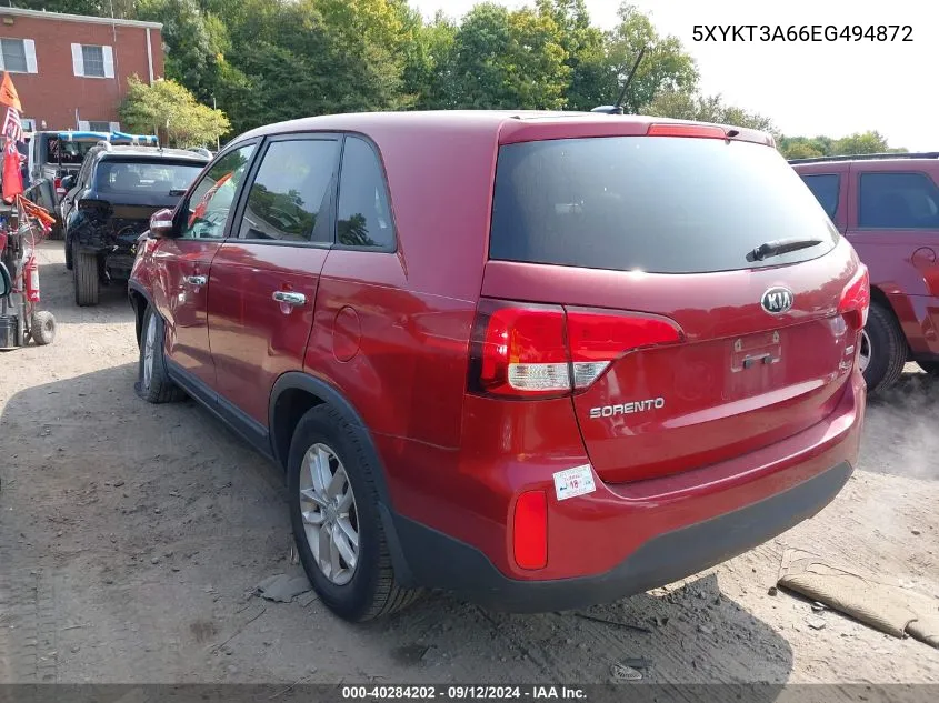 5XYKT3A66EG494872 2014 Kia Sorento Lx