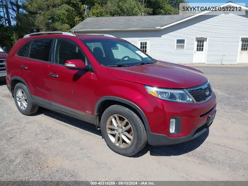 2014 Kia Sorento Lx VIN: 5XYKTCA62EG532212 Lot: 40315259