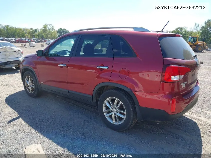 5XYKTCA62EG532212 2014 Kia Sorento Lx