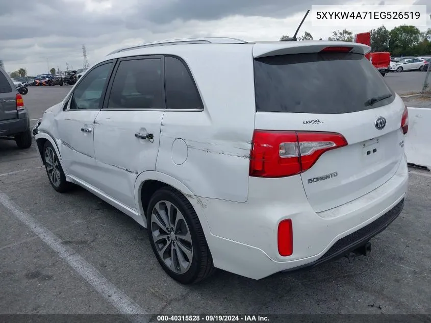 5XYKW4A71EG526519 2014 Kia Sorento Sx