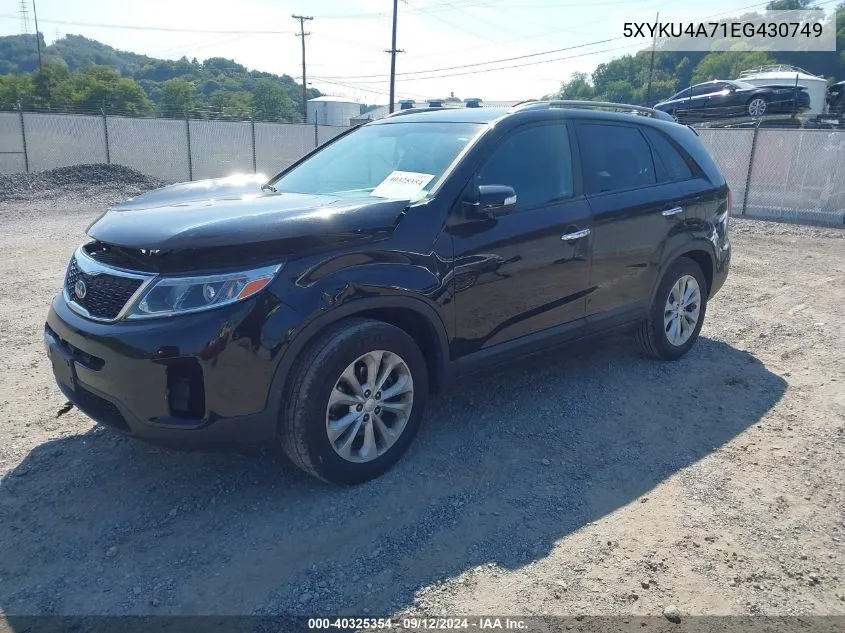 2014 Kia Sorento Ex V6 VIN: 5XYKU4A71EG430749 Lot: 40325354