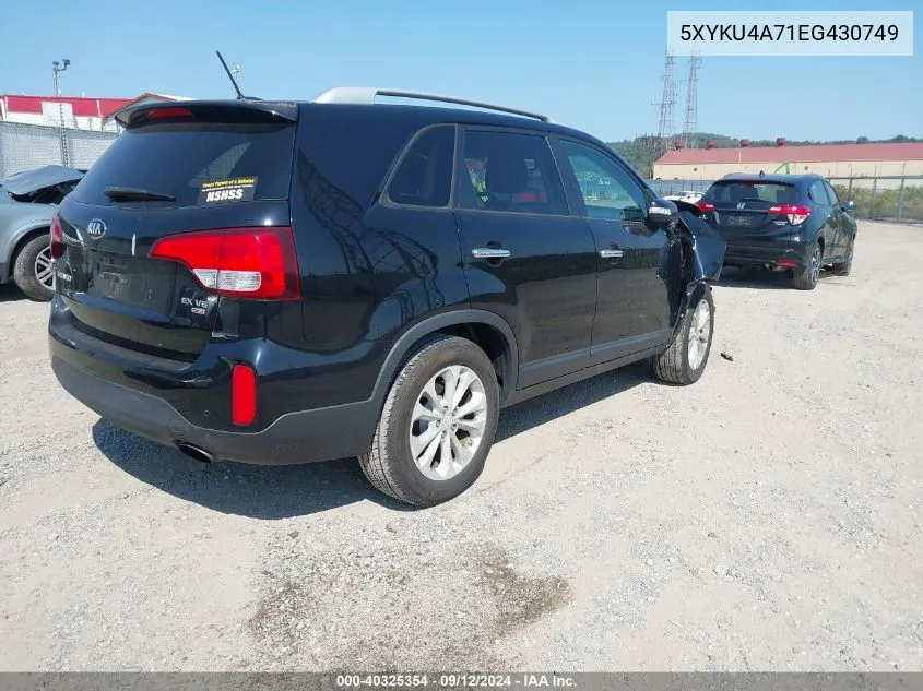 2014 Kia Sorento Ex V6 VIN: 5XYKU4A71EG430749 Lot: 40325354