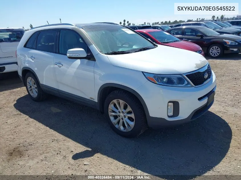 2014 Kia Sorento Ex V6 VIN: 5XYKUDA70EG545522 Lot: 40326484