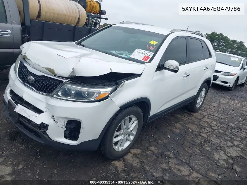 2014 Kia Sorento Lx VIN: 5XYKT4A67EG479786 Lot: 40335334