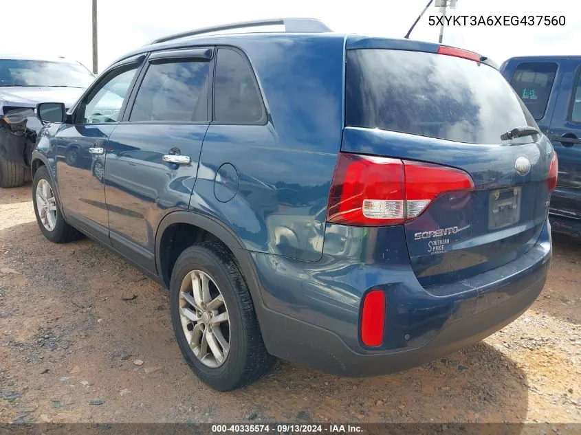 5XYKT3A6XEG437560 2014 Kia Sorento Lx