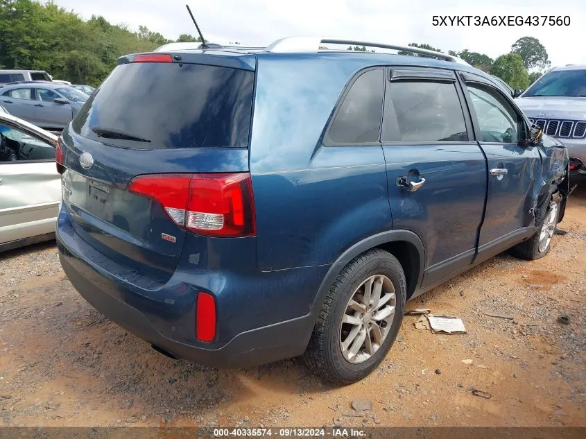 5XYKT3A6XEG437560 2014 Kia Sorento Lx