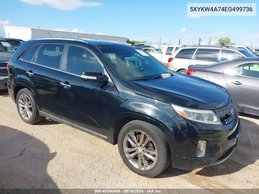 5XYKW4A74EG499736 2014 Kia Sorento Limited V6