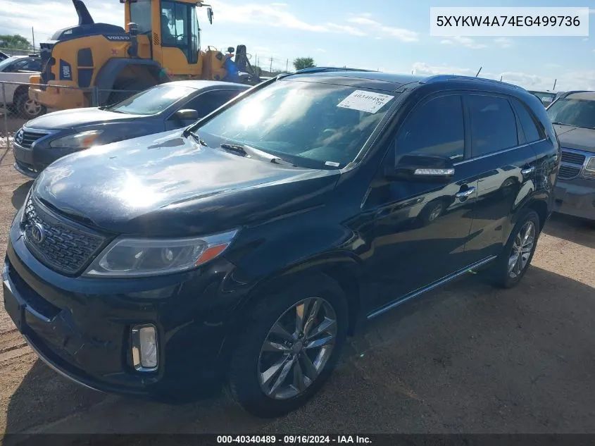 2014 Kia Sorento Limited V6 VIN: 5XYKW4A74EG499736 Lot: 40340489