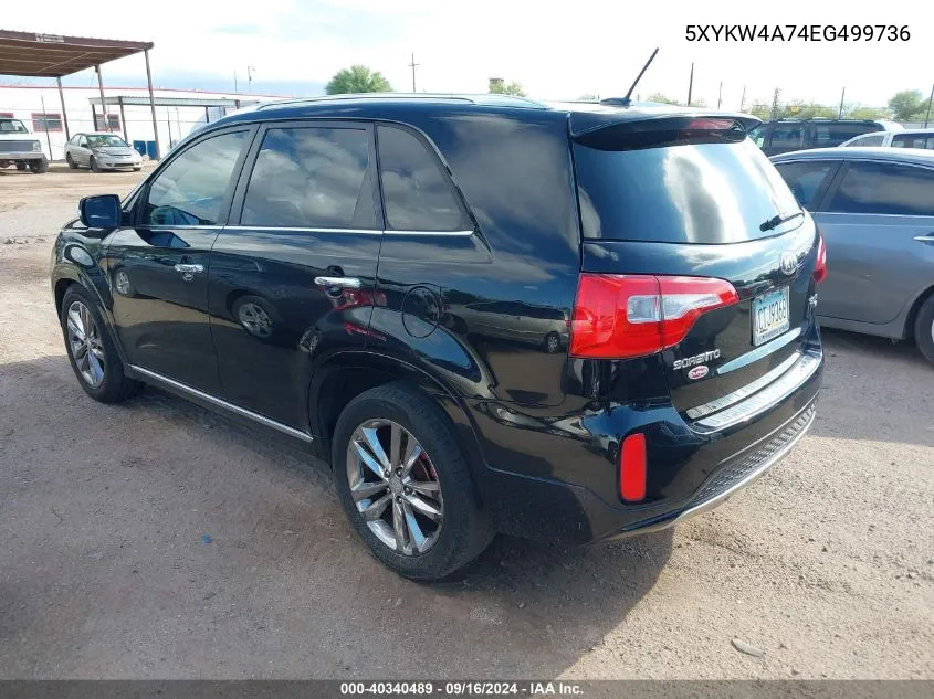 5XYKW4A74EG499736 2014 Kia Sorento Limited V6