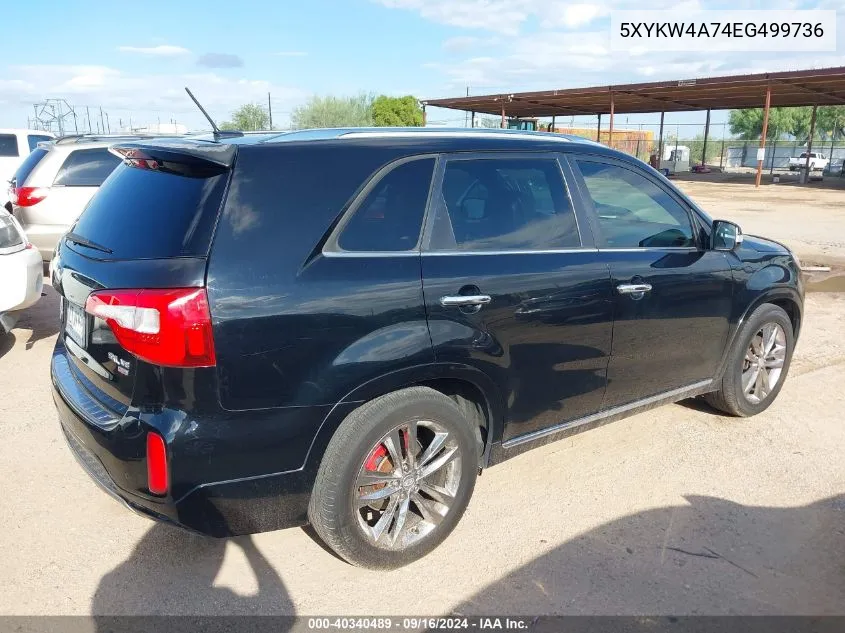 2014 Kia Sorento Limited V6 VIN: 5XYKW4A74EG499736 Lot: 40340489