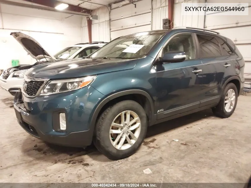 2014 Kia Sorento Lx VIN: 5XYKTCA62EG544960 Lot: 40342434