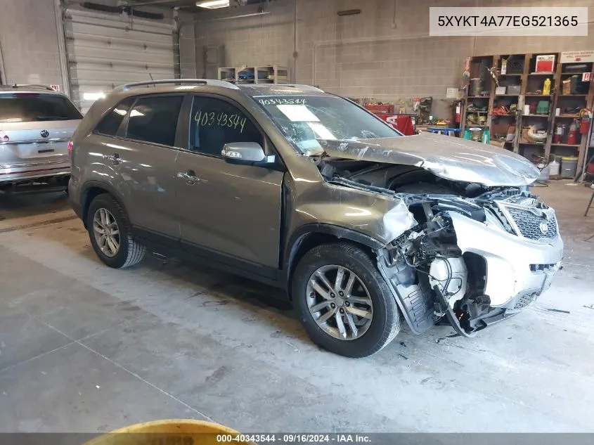 2014 Kia Sorento Lx VIN: 5XYKT4A77EG521365 Lot: 40343544