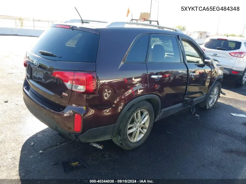 5XYKTCA65EG484348 2014 Kia Sorento Lx