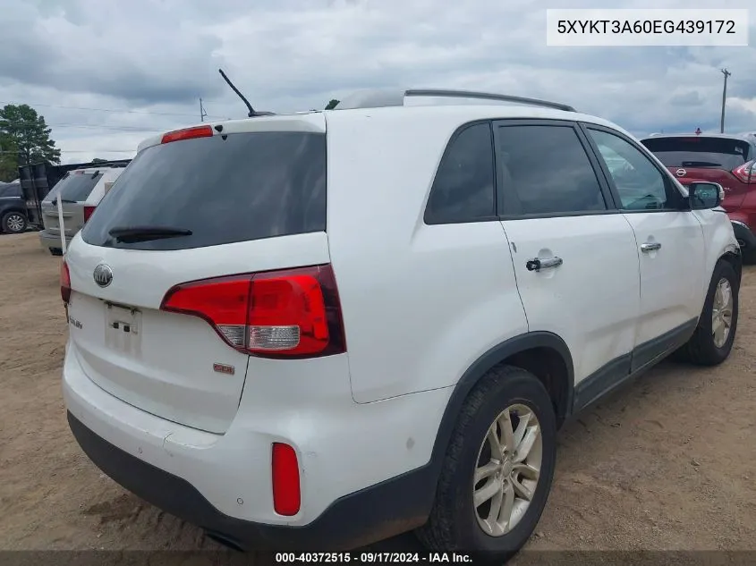 5XYKT3A60EG439172 2014 Kia Sorento Lx