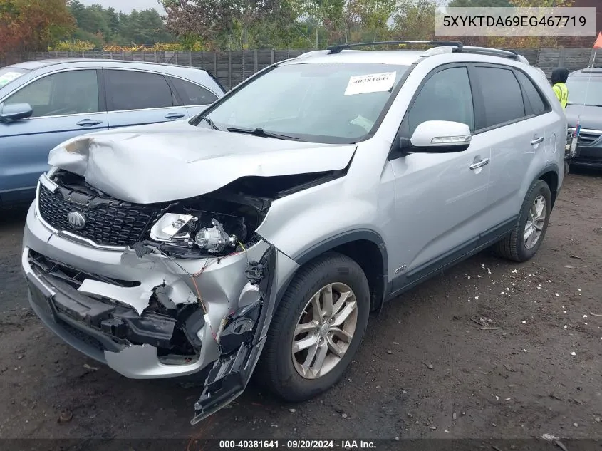 2014 Kia Sorento Lx VIN: 5XYKTDA69EG467719 Lot: 40381641