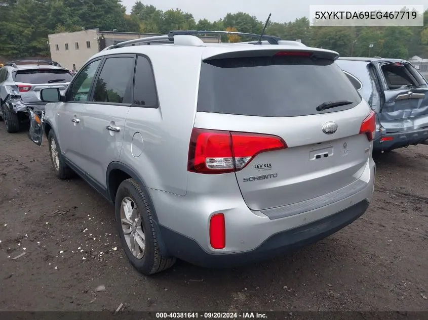 2014 Kia Sorento Lx VIN: 5XYKTDA69EG467719 Lot: 40381641